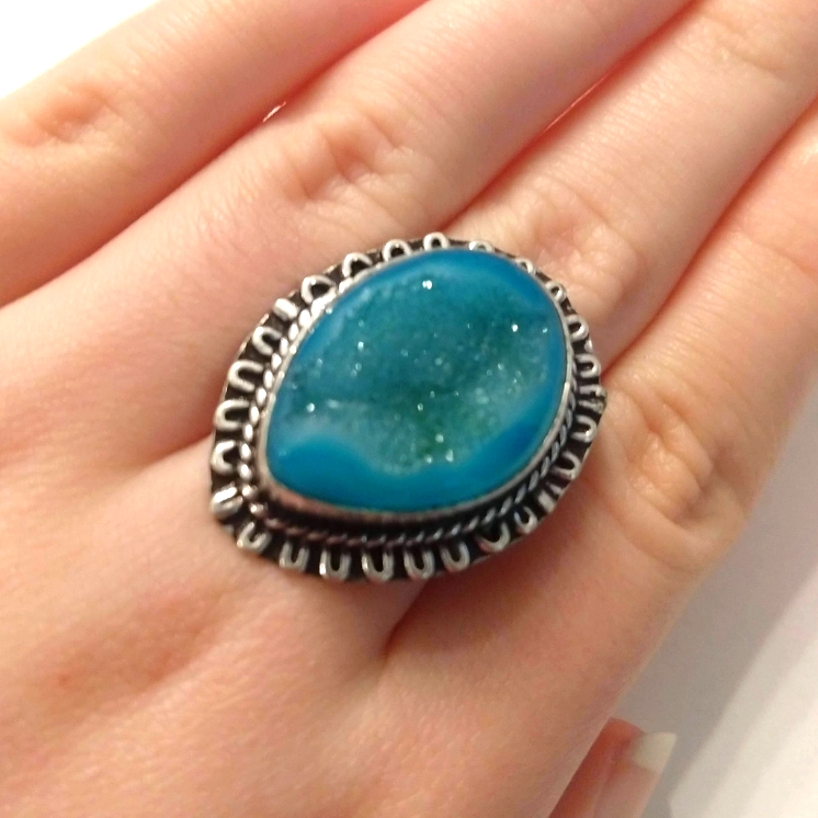 Druzzy Ring Sterling Silver